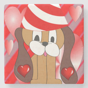 Marble Stone Coaster Valentine's Day