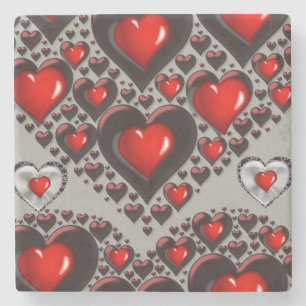 Marble Stone Coaster Valentine's Day