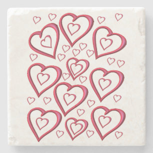 Marble Stone Coaster Valentine's Day