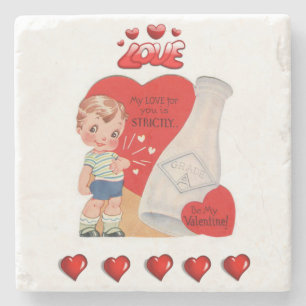 Marble Stone Coaster Valentine's Day