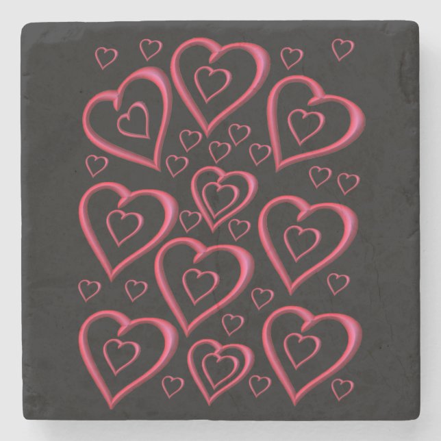 Marble Stone Coaster Valentine's Day (Front)