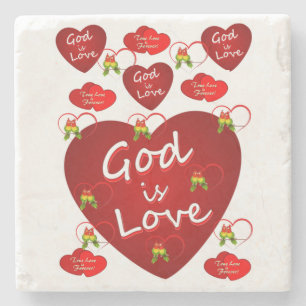 Marble Stone Coaster Valentine's Day