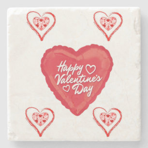 Marble Stone Coaster Valentine's Day
