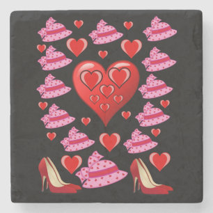 Marble Stone Coaster Valentine's Day