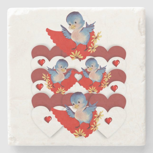 Marble Stone Coaster Valentine's Day (Front)