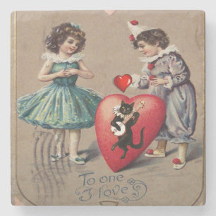 Marble Stone Coaster Valentine's Day