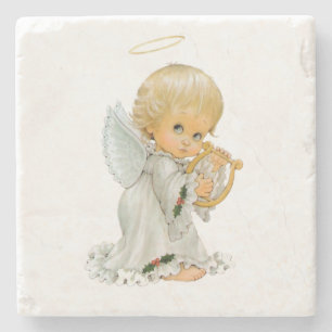 Marble Stone Coaster Valentine's Day Angel