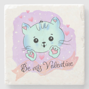 Marble Stone Coaster Valentine's Day By Mine