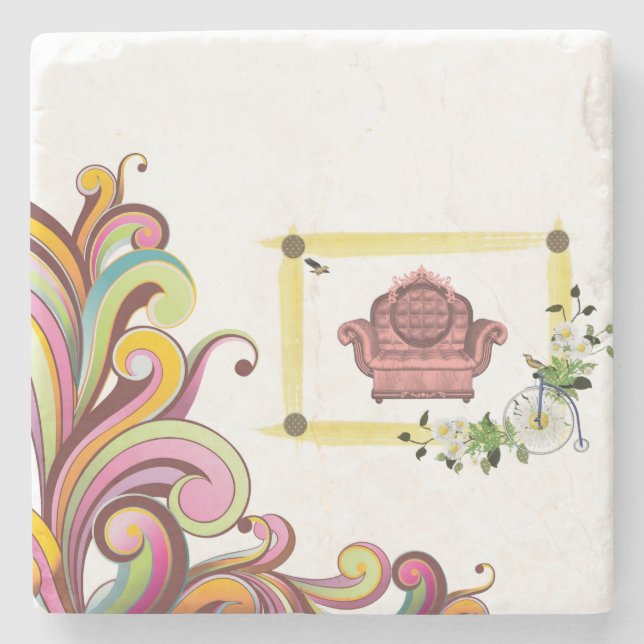 Marble Stone Coaster Victorian (Front)