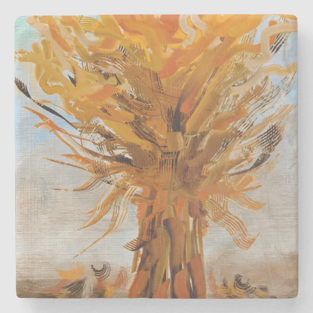 Marble Stone Coasters with Fall colors (Front)