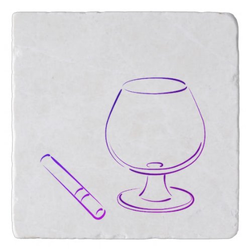 Marble stone cocktail coaster or him