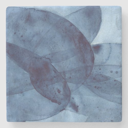 Marble Stone Dark Blue Design Coaster