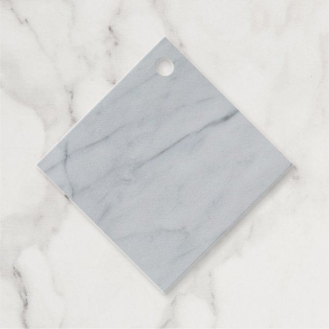 Marble Stone Diamond Favor Tags (Front)