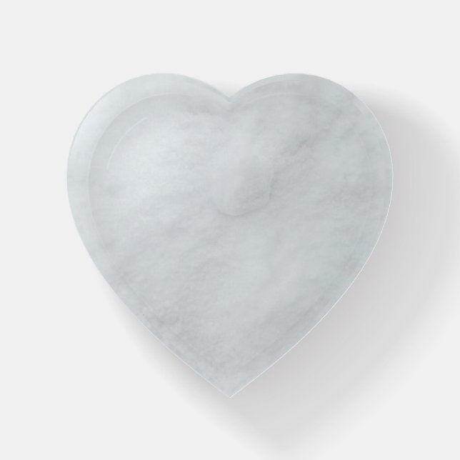 Marble Stone Glass Heart Paperweight (Front)