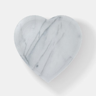 Marble Stone Glass Heart Paperweight