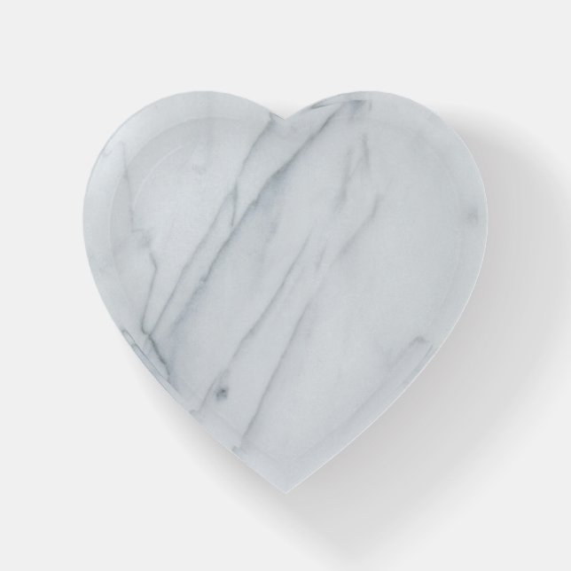 Marble Stone Glass Heart Paperweight (Front)