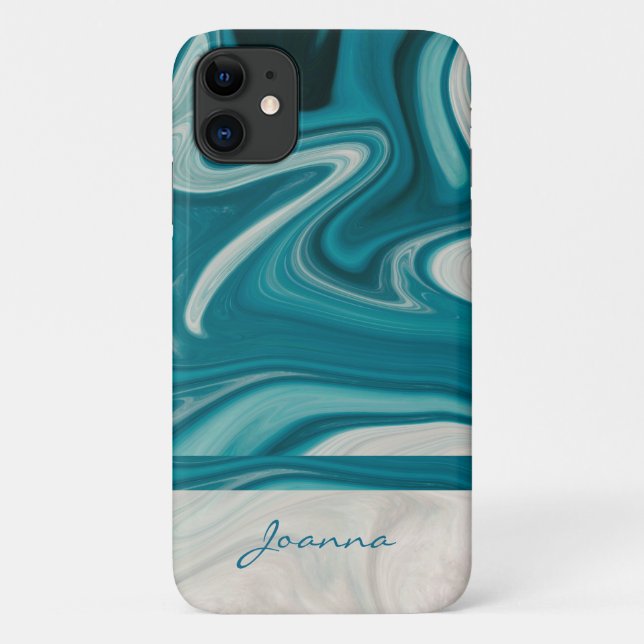 Marble Stone Gray And Blue Case-Mate iPhone Case (Back)