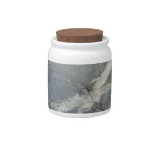Marble Stone Grey Candy Jar
