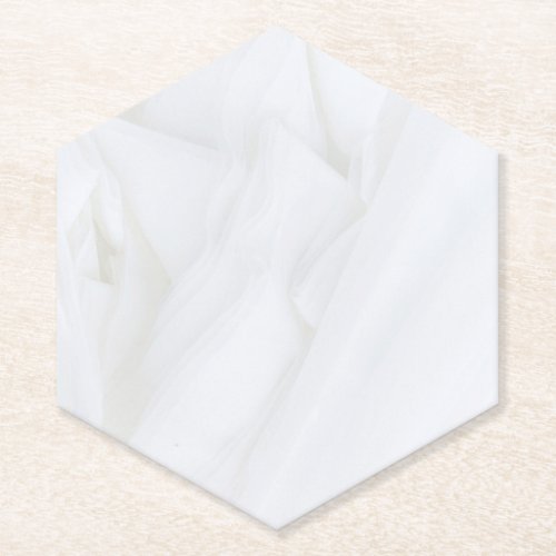 Marble Stone Hexagon Pointed Top Paper Coaster