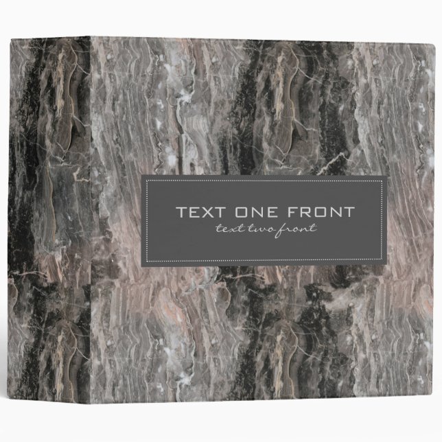 Marble Stone In Gray Tones Binder (Front/Spine)