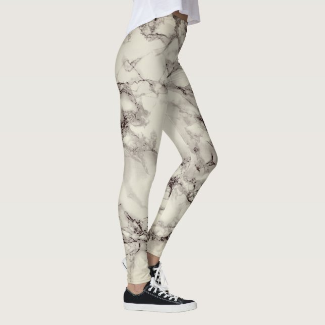 Marble Stone Ivory Color Leggings (Right)