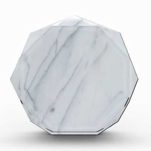 Marble Stone Large Acrylic Octagon Award