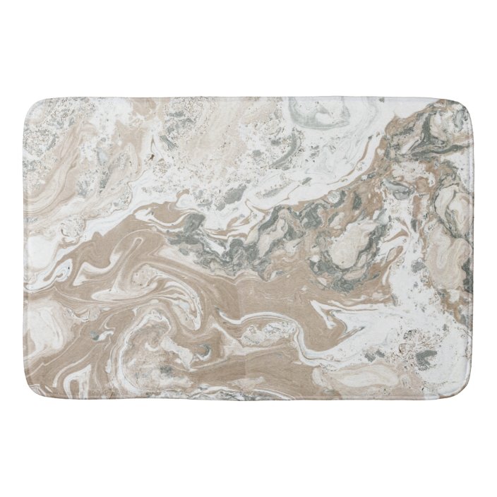 Marble Stone Luxury White Beige Ivory Gray Bathroom Mat Zazzle Com