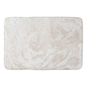 Marble Stone Luxury White Beige Ivory Powder Bath Mat