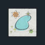 Marble Stone Magnets, Individual Stone Magnet<br><div class="desc">This Retro Atomic Boomerang and Starbursts pattern stone magnet is the epitome of mid-century modern. With its large turquoise boomerang surrounded by kitschy starbursts and orange and green circles for some extra whimsy, this vintage inspired pattern is mod enough to be stylish and retro enough to be classic. Be the...</div>