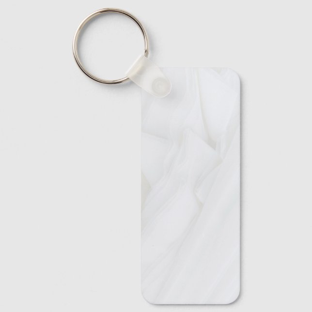 Marble Stone Metal Rectangle Keychain (Front)