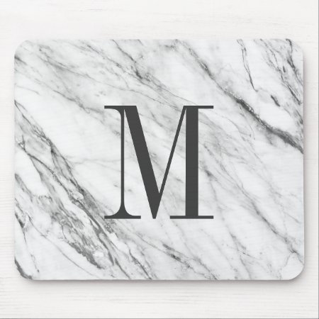 Marble Stone Monogrammed Mousepad