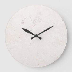 Marble Stone Neutral Tile Natural Background Blank Large Clock
