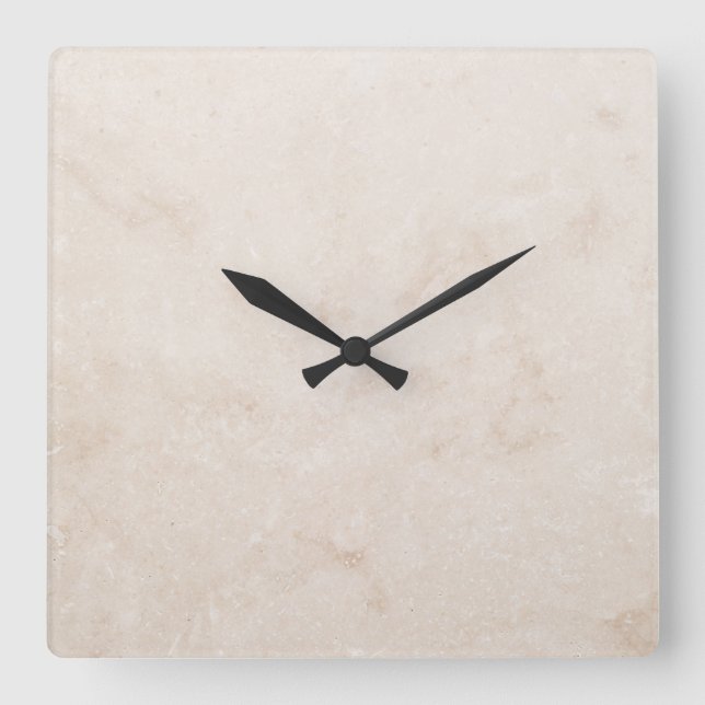 Marble Stone Neutral Tile Sandy Background Blank Square Wall Clock (Front)
