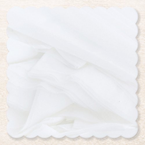 Marble Stone Scalloped Square Paper Coaster