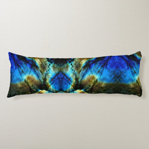 marble stone teal turquoise indigo blue agate body pillow