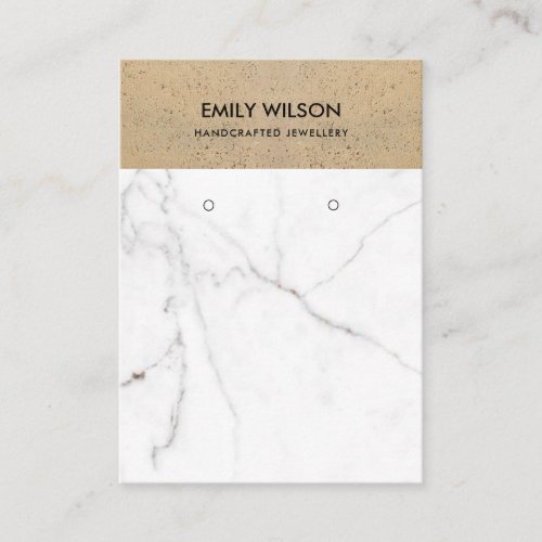 MARBLE STONE TERRACOTTA TEXTURE EARRING DISPLAY BUSINESS CARD