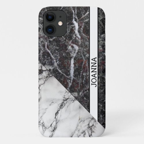 Marble Stone With Stripe iPhone 11 Case