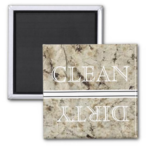 Marble Style Dishwasher Magnet Clean  Dirty