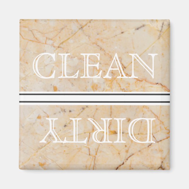 Marble Style Dishwasher Magnet Clean & Dirty (Front)