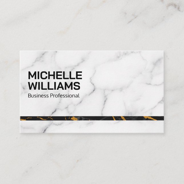 Marble | Stylish | Lux Business Card (Front)