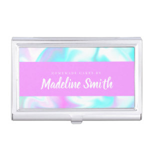 Marble Swirl Abstract Homemade Cake Bakery Business Card Case