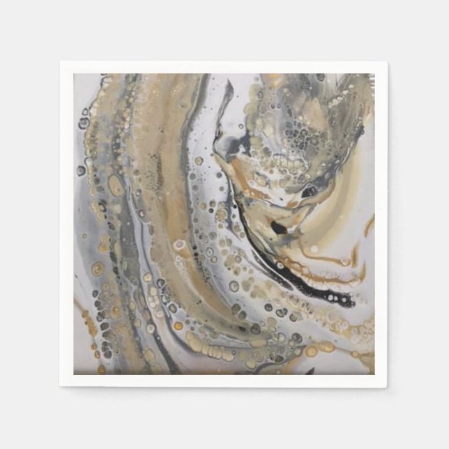 Marble Swirl Look Napkins (Front)