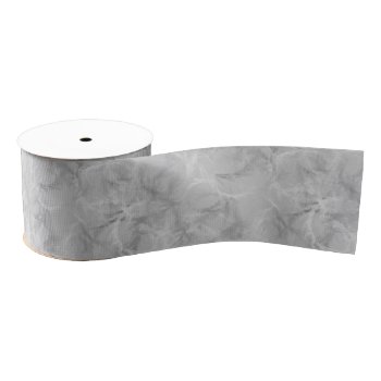 Marble Swirl Print - Soft Grey Grosgrain Ribbon by Floridity at Zazzle