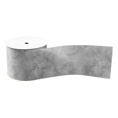 Marble swirl print _ soft grey grosgrain ribbon