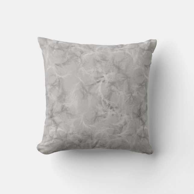 Marble swirl print - soft grey throw pillow (Front)