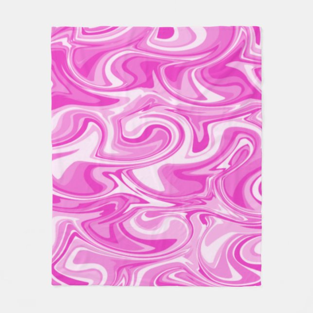 Marble Swirl Texture - Pink Tones  Coffee Mug Fleece Blanket (Front)