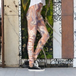 “Marble tartan cute script name boho terracotta  Leggings<br><div class="desc">Custom script typography, add if you want a name for example.Trendy marble effect applied to a plaid tartan design.Very original and cool, watercolor look, autumn fall season color scheme.Fashionable with terracotta, orange, cream, beige, purple, eggplant.Beautiful and useful iPhone case , can also make a nice gift for birthday or other...</div>