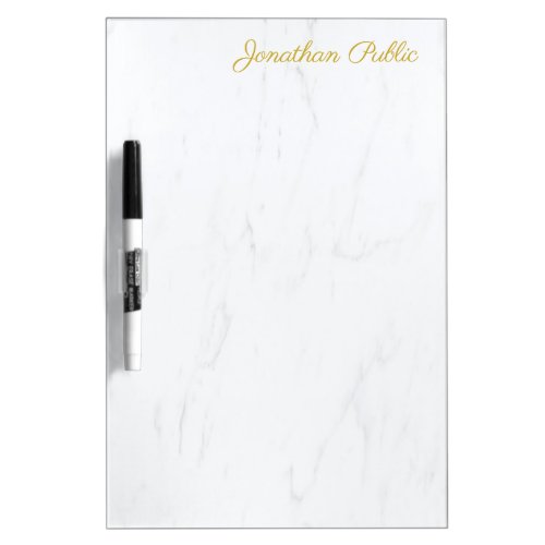 Marble Template Modern Gold Hand Script Trendy Dry Erase Board