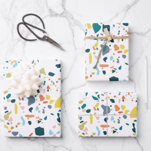 Marble Terazzo Pattern Wrapping Paper Sheets