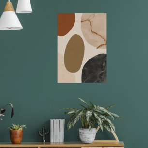 Marble Texture Abstract Shapes Art Poster Luxe E